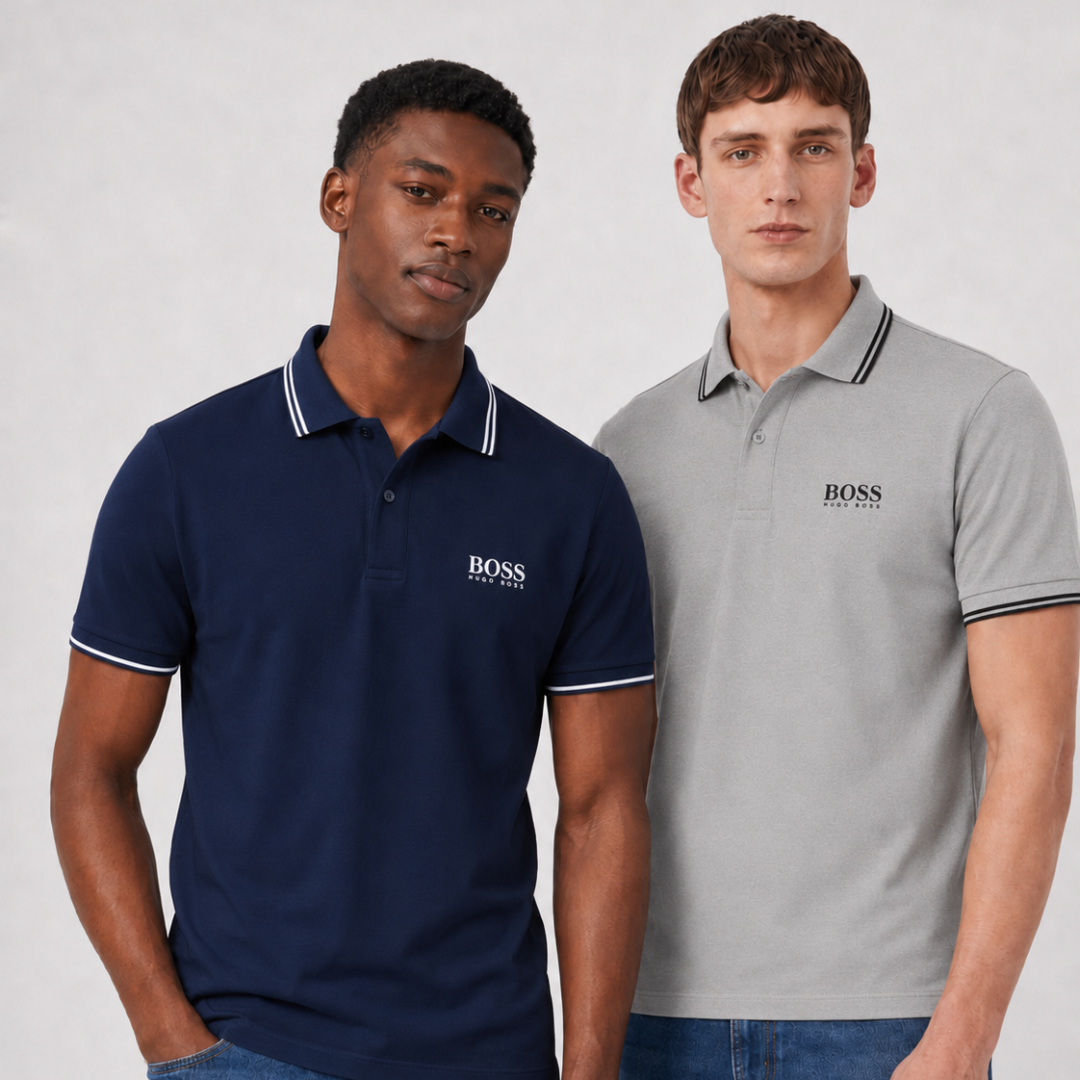 2 Hugo Boss Summer Polos + Free Watch – One Price Only
