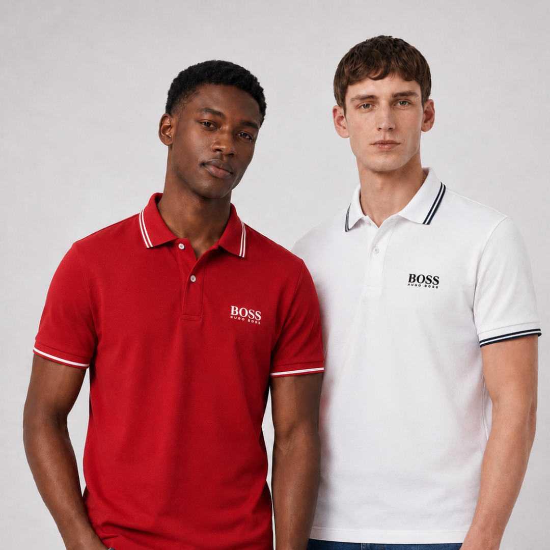 2 Hugo Boss Summer Polos + Free Watch – One Price Only